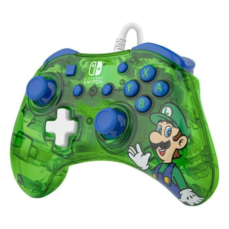 Gamepad - Rock Candy - Super Mario LUIGI - Cablato - Colori vivaci - Ergonomico