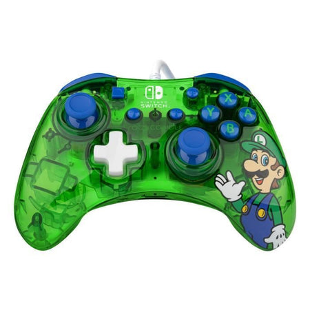 Gamepad - Rock Candy - Super Mario LUIGI - Cablato - Colori vivaci - Ergonomico