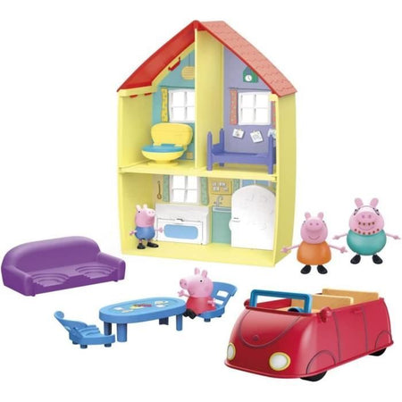 Set casa Peppa e la sua famiglia - PEPPA PIG - Giocattolo per bambini di 3 anni - Accessori divertenti inclusi