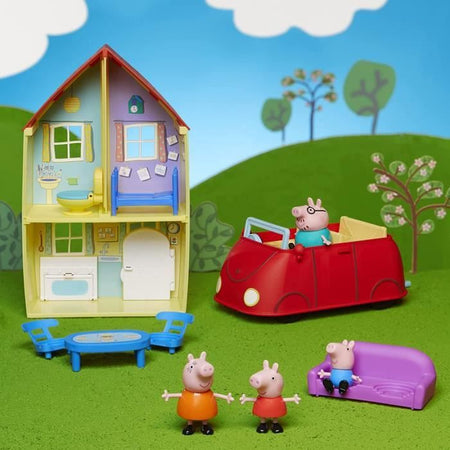 Set casa Peppa e la sua famiglia - PEPPA PIG - Giocattolo per bambini di 3 anni - Accessori divertenti inclusi