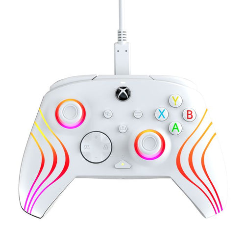Gamepad - PDP - Afterglow Wave - Cablato - Bianco - Compatibile con PC e Xbox
