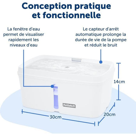 Fontana d'acqua - PETSAFE - VIVA - 4,1 L - Bianco