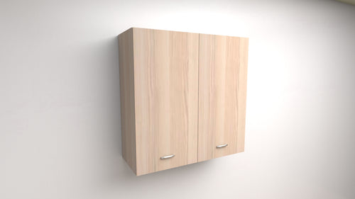 PENSILE SCOLAPIATTI H 72x L 90x P 33 COMPLETO DI SCOLAPIATTI IN ACCIAIO INOX. SPEDIZIONE IN KIT IN COLORE ROVERE