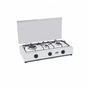 CFParker Fornello a Gas 3 Fuochi Gpl / Metano con Piano Estraibile mod. FO300CBGP