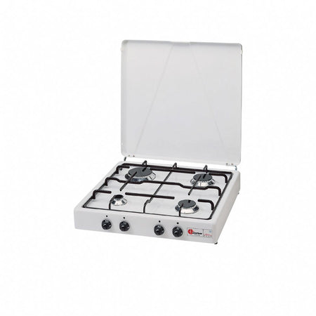 CFParker Fornello Cucina a Gas Gpl / Metano 4 Fuochi con Mobile Portabombola mod. 541CBGP