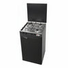 CFParker Fornello Cucina a Gas Gpl / Metano 4 Fuochi Valvola di Sicurezza grigio grafite e piano acciaio inox con Mobile Portabombola mod. 541GSPGPS