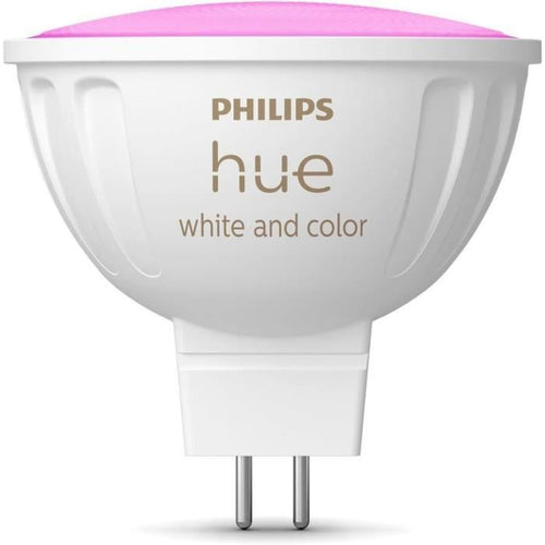 Lampadina connessa - PHILIPS HUE - MR16 - Luce bianca e colorata - Compatibile con Bluetooth - Funziona con app e voce
