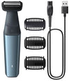 Philips BG3027 05 Rifinitore per il corpo da uomo BLU GRIGIO