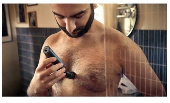 Philips BG3027 05 Rifinitore per il corpo da uomo BLU GRIGIO