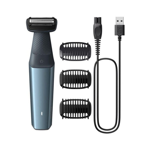 Philips BG3027 05 Rifinitore per il corpo da uomo BLU GRIGIO