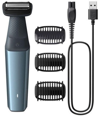 Philips BG3027 05 Rifinitore per il corpo da uomo BLU GRIGIO