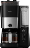 Caffettiera a filtro con macinacaffè integrato - PHILIPS - HD7888/01 - Fino a 10 tazze - 1,25 L - Nero / Argento