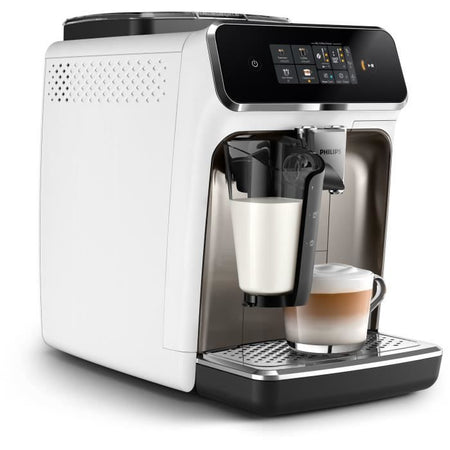 Macchina per caffè espresso automatica con macinacaffè - PHILIPS - EP2339/40 - Serie 2300 - LatteGo - Bianco Cromo