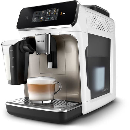 Macchina per caffè espresso automatica con macinacaffè - PHILIPS - EP2339/40 - Serie 2300 - LatteGo - Bianco Cromo