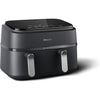 AirFryer - PHILIPS - NA351/00 - Acciaio inossidabile - 9,0 L - Doppia vasca - 38,25 x 44,39 x 31,42 cm
