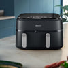 AirFryer - PHILIPS - NA351/00 - Acciaio inossidabile - 9,0 L - Doppia vasca - 38,25 x 44,39 x 31,42 cm