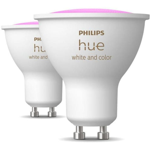 Lampadine LED connesse del marchio PHILIPS, che offrono luminosità regolabile e un'ampia gamma di colori.
