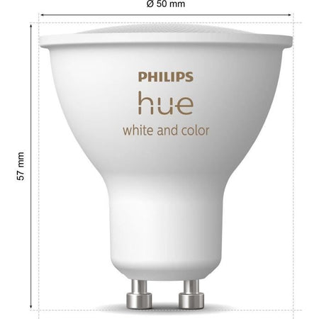 Lampadine LED connesse del marchio PHILIPS, che offrono luminosità regolabile e un'ampia gamma di colori.