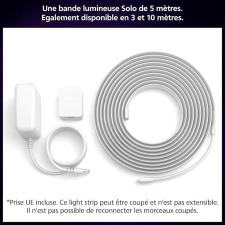 Striscia connessa - Philips Hue - Solo Lightstrip - 5 m - Bianco - LED integrato