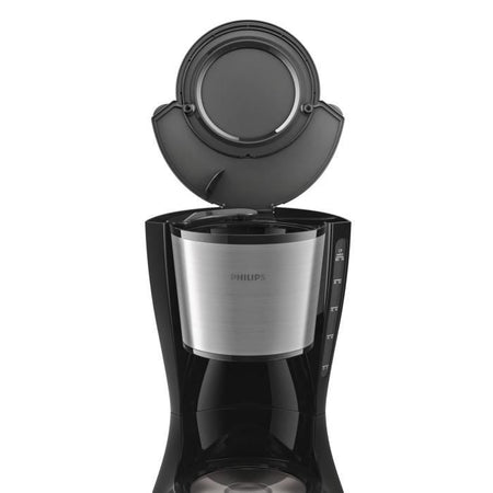 Caffettiera a filtro PHILIPS Daily HD7462 / 20 - Nera e acciaio inox