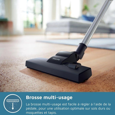 Aspirapolvere a bidone con sacco - PHILIPS FC8241/09 - 900 W - 77 dB - Nero intenso