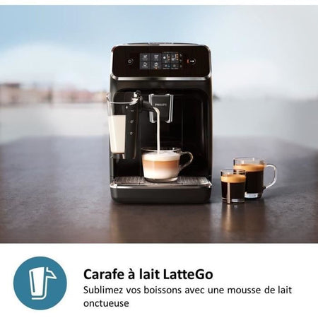 Machine Exprero Automatic Crusher - Philips - Serie 2200 - EP2230/10 - Mat Black - Touch Screen - 3 bevande