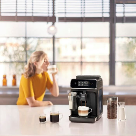 Machine Expresso Automatic Crusher - Philips - Serie 2200 - EP2230/10 - Mat Black - Pantalla táctil - 3 bebidas