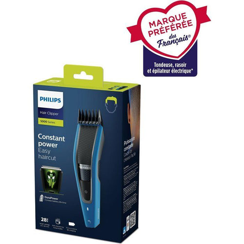 PHILIPS Hair & Beard Trimmer Series 5000 HC5612/15, 3 pettini (2 capelli + 1 barba), tecnologia DualCut