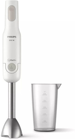 PHILIPS HR2534 / 00 Frullatore a immersione ProMix - 650W - Base in metallo - Misurino incluso - Bianco