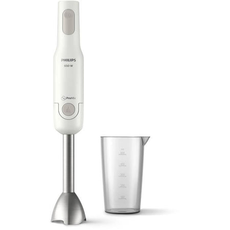 PHILIPS HR2534 / 00 Frullatore a immersione ProMix - 650W - Base in metallo - Misurino incluso - Bianco