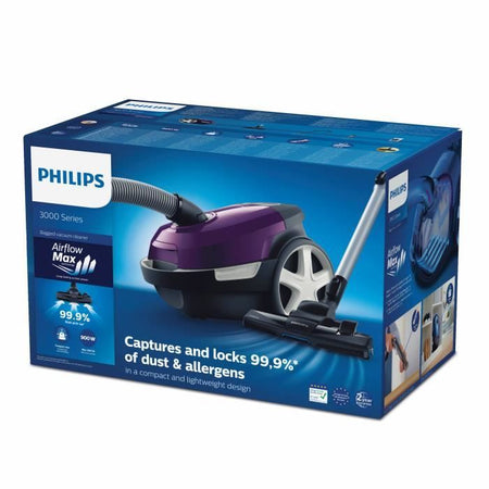 Aspirapolvere con sacco - PHILIPS - XD3100/06 - 900 W - 79 dB - Viola