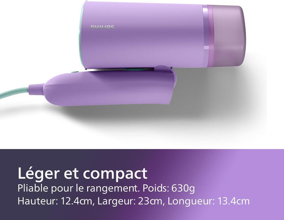Vaporiera portatile PHILIPS Serie 3000 STH3010/70, 1000 W, Uscita vapore 20 g/min, Pronto all'uso in 30 secondi
