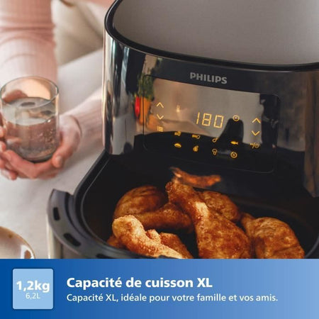 Philips Airfryer XL Oil -free Fryer 3000 HD9270/70, 1,2 kg, tecnologia Air Rapid, 7 Pre -setlements, Black