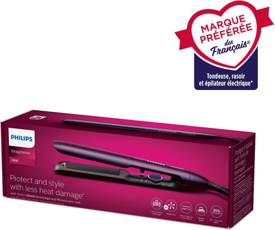 Piastra elettrica per capelli - PHILIPS - BHS752/00 - Serie 7000 bordeaux - Piastra in ceramica