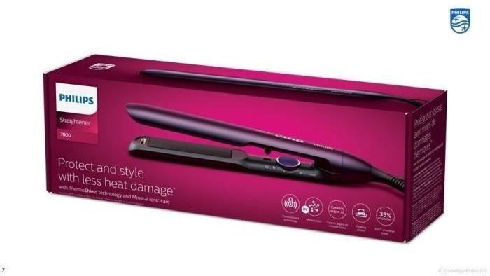 Piastra elettrica per capelli - PHILIPS - BHS752/00 - Serie 7000 bordeaux - Piastra in ceramica