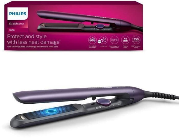 Piastra elettrica per capelli - PHILIPS - BHS752/00 - Serie 7000 bordeaux - Piastra in ceramica