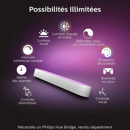 Philips Hue Play White & Color Ambiance, Kit di base x 1, bianco, lavora con Alexa, Google Assistant e Apple Homekit