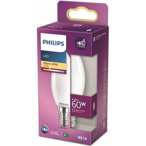 Lampadina LED Philips equivalente 60W E14 bianco caldo non dimmerabile
