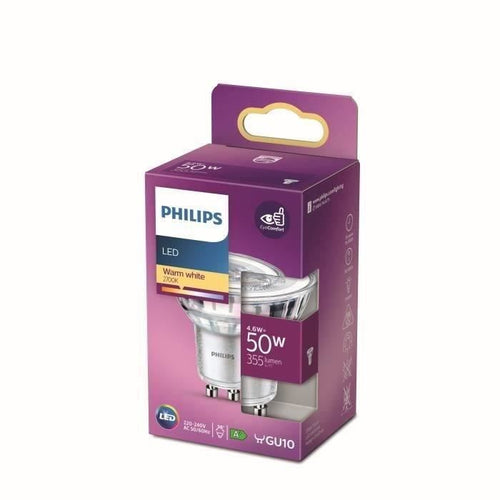 Lampadina LED Philips Equivalent50W GU10 bianco caldo non dimmerabile