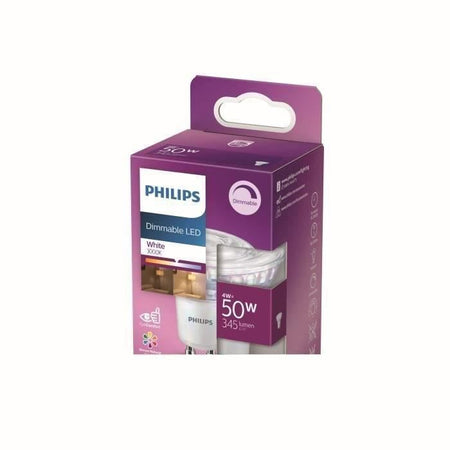 Lampadina LED Philips equivalente 50W GU10, dimmerabile, vetro, set di 2