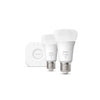 PHILIPS Hue White - Lampadina LED Smart Starter kit - 9,5W - E27 - Confezione da 2