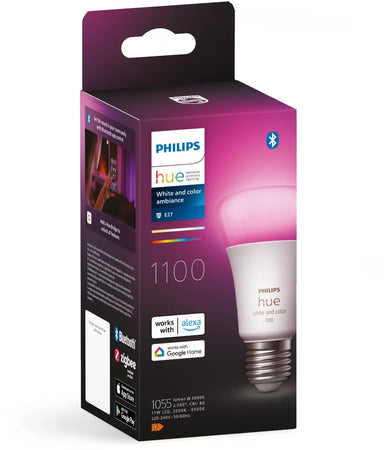 PHILIPS Hue White and Color Ambiance - Lampadina LED connessa 10W Equivalente 75W - E27 Bluetooth x1