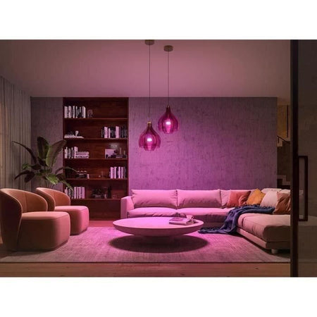 Philips Hue White & Color Ambiance, lampadina LED collegata E27, equivalente 75W, 1100 lumen, compatibile Bluetooth, pacchetto di 2