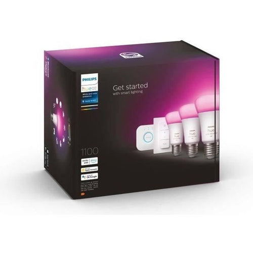 PHILIPS Hue White & Colour Ambiance - E27 x3 Starter Kit e telecomando Hue