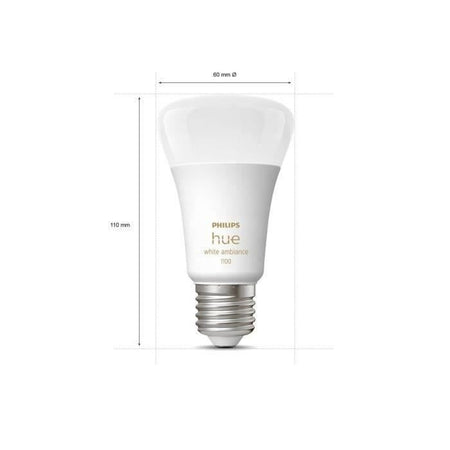Kit LED di avvio LED collegato Philips Hue White - 10,5W - Lotto 2 E27 - Remoto Hue Controllo
