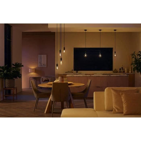 Philips Hue White Ambiance, E27 Filament ST64 Connected LED Bulb, Compatible Bluetooth, lavora con Alexa, Google e HomeKit