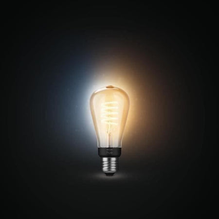 Philips Hue White Ambiance, E27 Filament ST64 Connected LED Bulb, Compatible Bluetooth, lavora con Alexa, Google e HomeKit