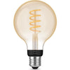 Philips Hue White Ambiance, LED Connected LED E27 Filament G93 Globe, Bluetooth, lavora con Alexa, Google e HomeKit