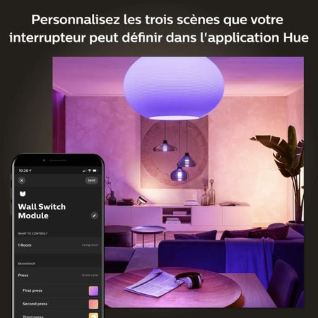 Philips Hue Wall Switch Module, 2, White Pack funziona con Alexa, Google Assistant e Apple Homekit