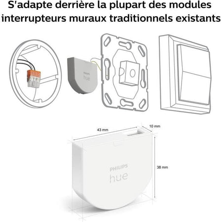 Philips Hue Wall Switch Module, 2, White Pack funziona con Alexa, Google Assistant e Apple Homekit